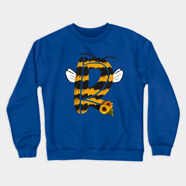 Bee Letter - R Crewneck Sweatshirt by Fusti